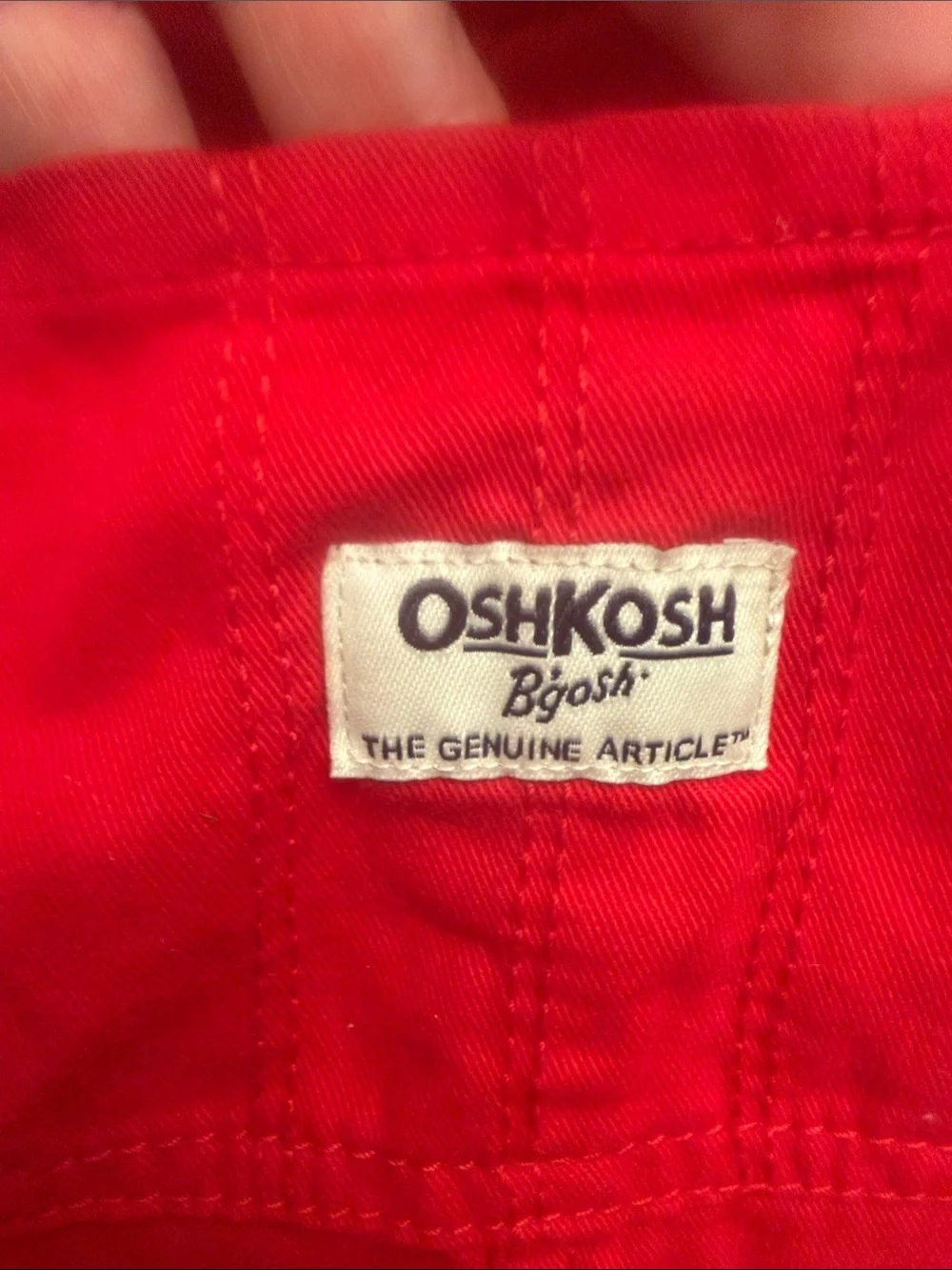 OshKosh B'gosh Bright Red Girls' Short Overalls